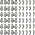 Conduit Connectors, 3/4 Inch Liquid Tight Connector NPT Non-Metallic for PVC Electrical Flexible Conduit Fittings, 30 Straight and 30 Angle 90 Degree, UL Listed, Grey (60-Pack)