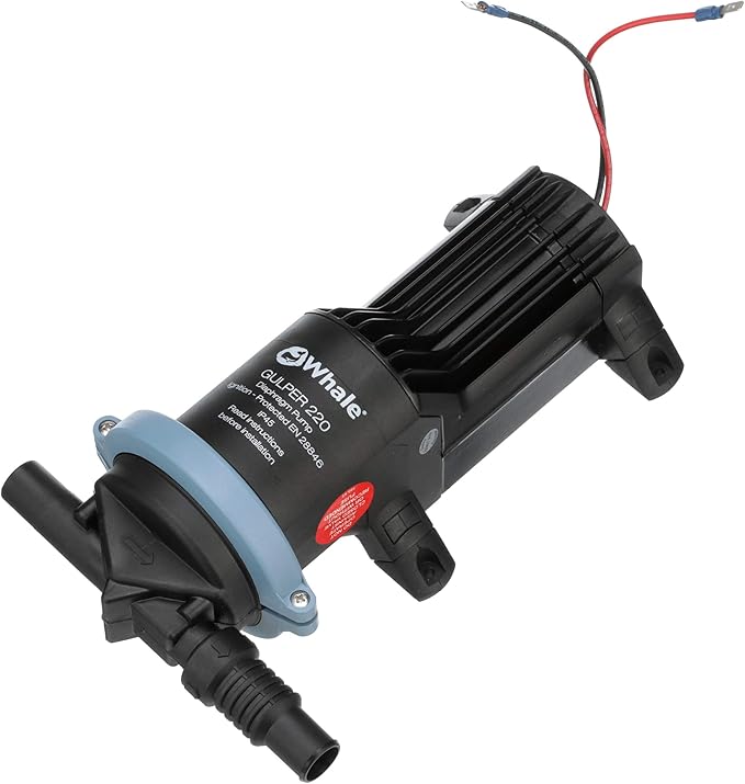 Whale Gulper 220 Graywater Pump - Manages Gray Waste in Boats & RV - 3.5 GPM Flow Rate - 12V/24V