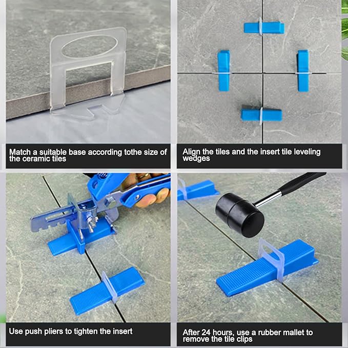 Tile Leveling system Plier Hand Floor Pliers Tiling Installation Tool Tile Locator Leveling System for DIY Ceramic Tile Stone Wall Tile Spacers Adjustment blue