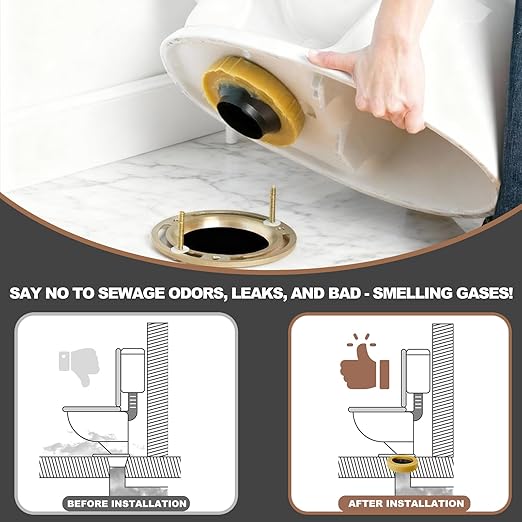 Wax Ring for Toilet Extra Thick, 2Pcs Universal Toilet Wax Ring Replacement Kit with Flange & Bolts, Toilet Ring Seal Bowl Wax for Floor Outlet Toilets New Install or Re-seat, Fit 3" or 4" Waste Lines