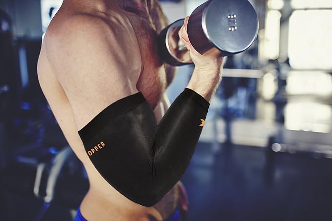 THX4COPPER Elbow Compression Sleeve(2 Pieces)-Copper Infused Support –Guaranteed Recovery Copper Elbow Brace-Idea for Workouts, Sports, Golfers, Tennis Elbow, Arthritis, Tendonitis-X-Large