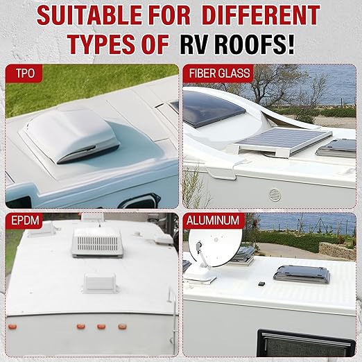 RV Roof Coating, Easy to Apply Solar Reflective, Quick Drying RV Roof Sealant, Trailer and Camper Roof Leak Repair Liquid Waterproof Sealant, 4 Gallon (White)