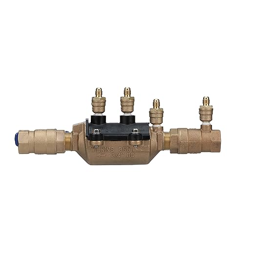 Zurn Wilkins 3/4" 350 Double Check Backflow Preventer with SAE flare test fitting