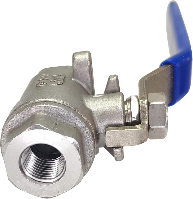 2PCS 1/4" Full Port Female Ball Valves 316 Stainless Steel NPT Female Thread Ball Valve for Water, Oil, and Gas
