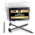 #10 x 3” Deck Screws, 316Pcs Star Drive Wood Screws, Rust Resistant Timber Screws for Timber/Log/Landscaping Wood, T25 Star Bit Included, Black