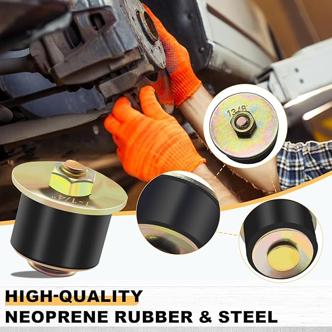 Siptenk 14pcs Freeze Rubber Expansion Plug, 7 Sizes Automotive Rubber Expandable Freeze Plugs Kit 3/4" 7/8" 1" 1-1/8" 1-1/4" 1-3/8" 1-1/2"