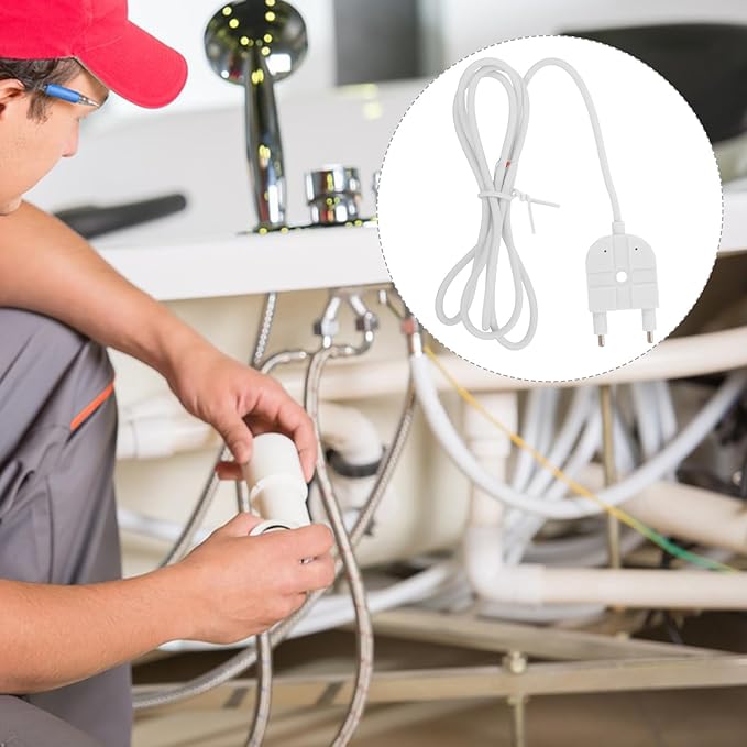 PartyKindom Water Leak Detector Probe with 1M Stainless Steel , Reusable Water Sensor Tool for Flood and Liquid Leak Detection in Homes and Basements