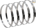 ROADFORMER 10" Worm Gear Hose Clamp - SAE 152 Size, Full Stainless Steel with 1/2" Band Width, Working Range 183mm -254mm Hose Clamps, 5 Pack