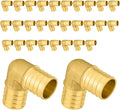 30-Pack PEX Fittings Niikappu 1"x1" Pex Elbow, Brass Crimp Pipe Fittings for PEX Pipes, ASTM F1807