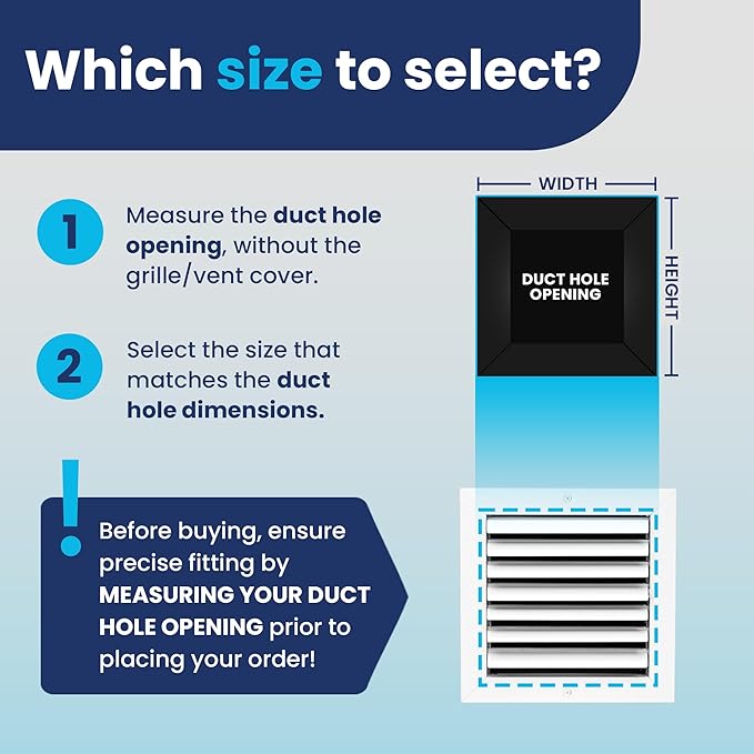 8x8 Inch (Duct Opening) Aluminum 1-Way Air Flow Vent – HVAC Vent Cover for Wall or Ceiling – Quiet HVAC Wall Register - Multi-Shutter Damper – Adjustable Curved Blade - Plastic Seal for Tight Fit
