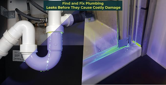 Universal Leak Detector – Tracer Dye for Pool, Spa, Plumbing, Roof, Car – High Visibility – Fast Detection - 100% UV Compatible