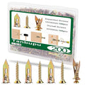 200Pcs Self Drilling Drywall Anchors with Screws Kit, 2025 Upgraded (0.47X1.18inch) Zinc Plated Steel Wall Anchors and Self Tapping Screws No Drill or Holes in Wall