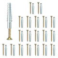 PATIKIL 20 Pcs Drywall Hollow Wall Anchors with Screws 0.24 x 2.36, Steel Dry Wall Anchors Kit for Wooden Concrete Plaster Hinge Hole Repair, Silver (8 x 60mm)