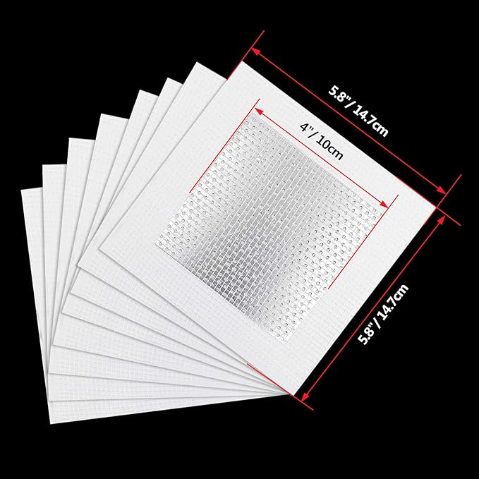 8pcs Drywall Repair Patch, 4" x 4" Drywall Patch Self Adhesive Aluminum Wall Repair Patch Kit