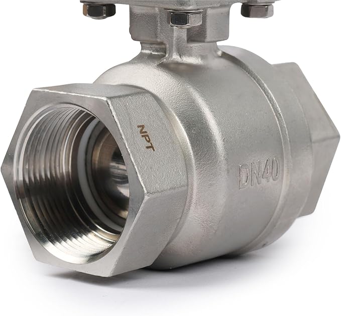 U.S. Solid 1-1/2" Motorized Ball Valve with US Plug 110VAC Stainless Steel Electrical Ball Valve,Auto Return, Normally Closed, IP65