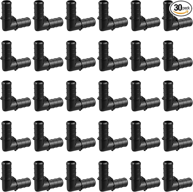 VINTEX 1/2" polyphenylene sulfide (PPSU) Pex Elbow Fitting Set,including 30 Pcs 90-degree Elbows.Suitable for Plumbing systems.No Lead material,1/2 Inch Pex Elbow,30 Pcs