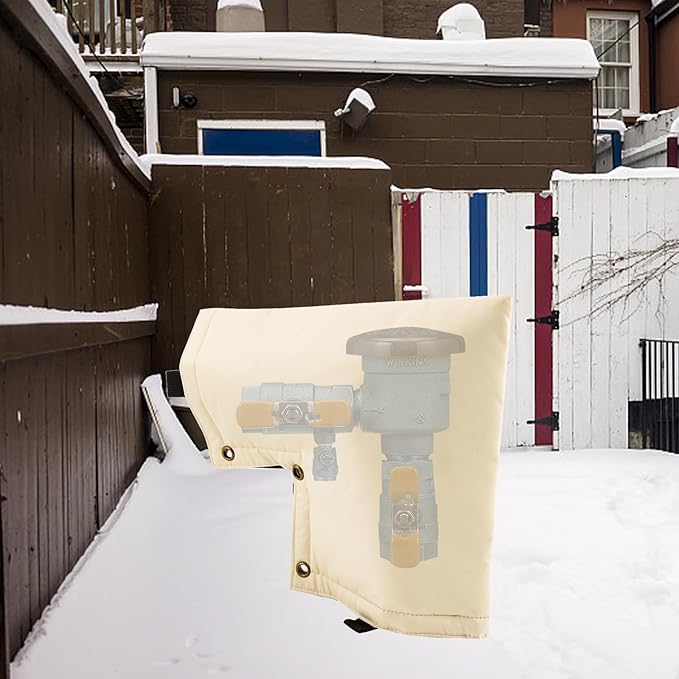 Insulated Backflow Preventer Pouch - Outdoor Pipe Insulation for Winter, Well Pump & Sprinkler Valve Protection