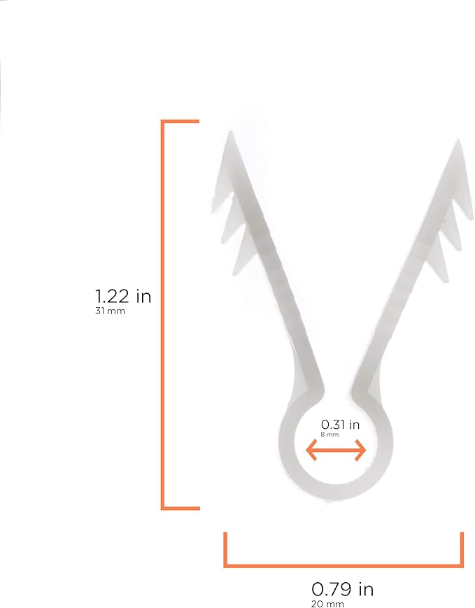 THE CIMPLE CO Stucco and Drywall Cable Clips for Coaxial and Similar Cables - Push-in Masonry Anchors - RG59, RG6, Ethernet, Pack of 10 - White
