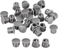 uxcell 3/8" Plastic Hole Plugs, 36Pcs Flush Type Panel Round Snap in Fastener Knockout Locking Plugs for Furniture Insert End Caps Panels, Gray