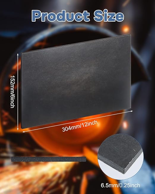 1/4'' x 6'' x 12'' Steel Plate, 2 Pcs Steel Sheet Weldable Metal Sheet, A36 Steel Base Plate for Structural Support and Industrial Use