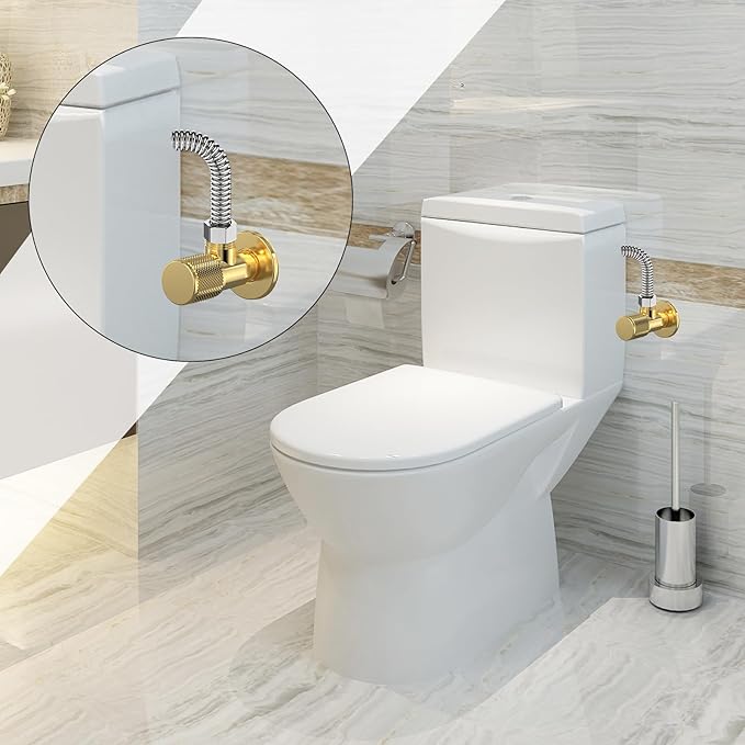 Bathroom Angle Stop Valve Shut Off Quarter Turn Hot Cold Water Shut Off Valve For Toilet Kitchen Sink