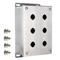 MJBOX 304 Stainless Steel 8 x6 x3 Push Button Box, IP66 Dustproof Outdoor Indoor Electrical Enclosure with Mounting Plate(Six Hole)
