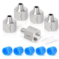 TAISHER 5PCS Forging of 304 Stainless Steel Pipe Fitting, Reducer Adapter, 1/4" NPT Male x 3/4" NPT Female, Reducing Pipe Adapter Fitting