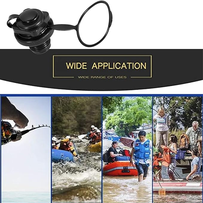 2PCS Inflatable Boat Air Valve, Kayak Raft Plug Replacement, Inflatable Boat Spiral Air Plug, Air Mattress Plug Replacement, Air Valve Replacement for Inflatable Boat Rubber Dinghy Pool Airbeds