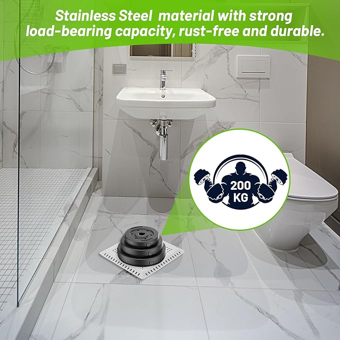 Drain Hair Catcher,Shower Drain Cover Hair Catcher Shower Drain Strainer for Bathroom Floor,Square Shower Hair Drain Catcher to Keep Away from Clogged Drain-No Rust!