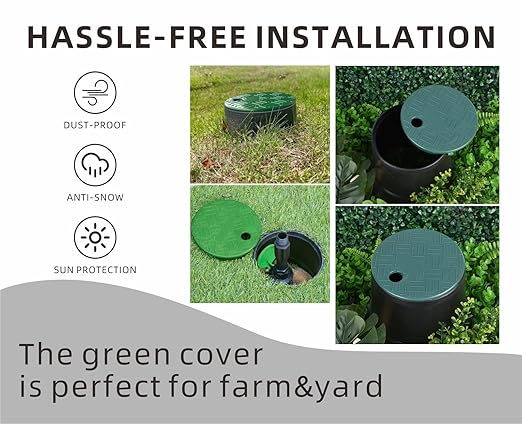4 PCS Valve Box Cover Lid ID 5.5" OD 6" for Sprinkler Irrigation System, Only Compatation with ID 5.5" Sprinkler System Covers Outdoors (5.5 inch)