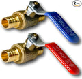 XFITTING 2 Pieces 3/4" Pex Ball Valve Hot and Cold, 24-2-3&4=2X