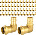 50-Pack HeSun Copper Press Fitting Elbow, 3/4" PRESS X 3/4" PEX-A F1960 Expansion Elbow, LF Brass