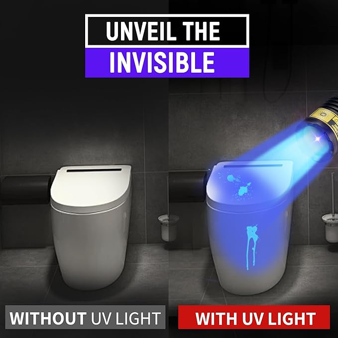 UV Flashlight USB Rechargeable 365nm Mini Blacklight, Wood's Lamp Portable Handheld Powerful LED UV Blacklight for Pet Urine,Rocks, Resin Curing