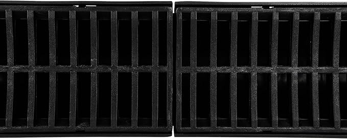 4 Pack Trench Drain System, Channel Drain with Plastic Grate, Driveway Drainage Channel Systems,Channel Drain Pipe Outdoor Trench Drainage System,5.9X7.5X39 Inch