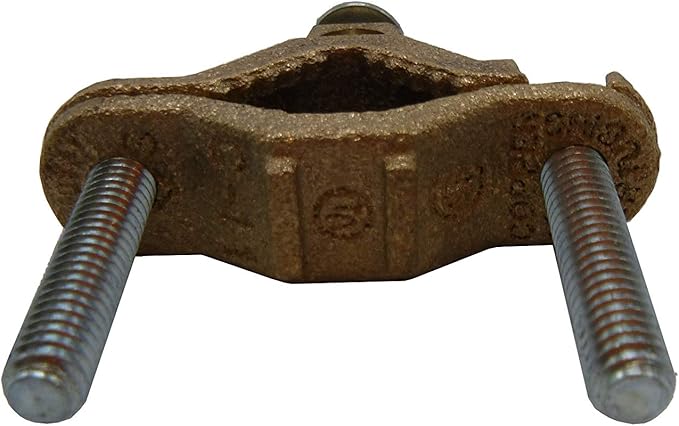 COREX 1/2" to 1" Bronze Water Pipe Ground Clamp - High Conductivity Grounding Clamp Conduit Fitting