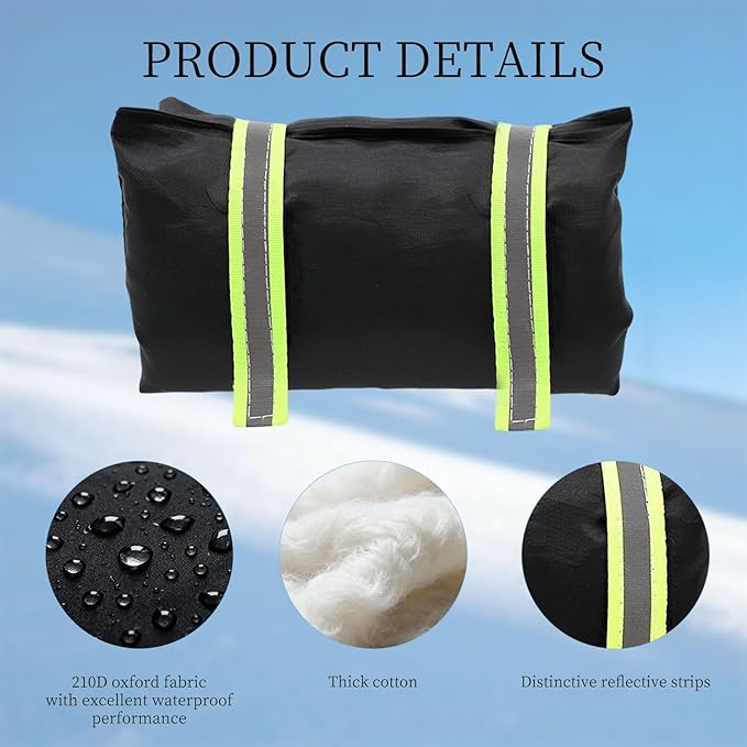 6 Pack Outdoor Faucet Cover for Winter Freeze Protection,10" W x 7.8" H Hose Bib Cover Outside Reusable Waterproof Insulation Wrap with Reflective Strip for Garden Yard Spigot Pipe