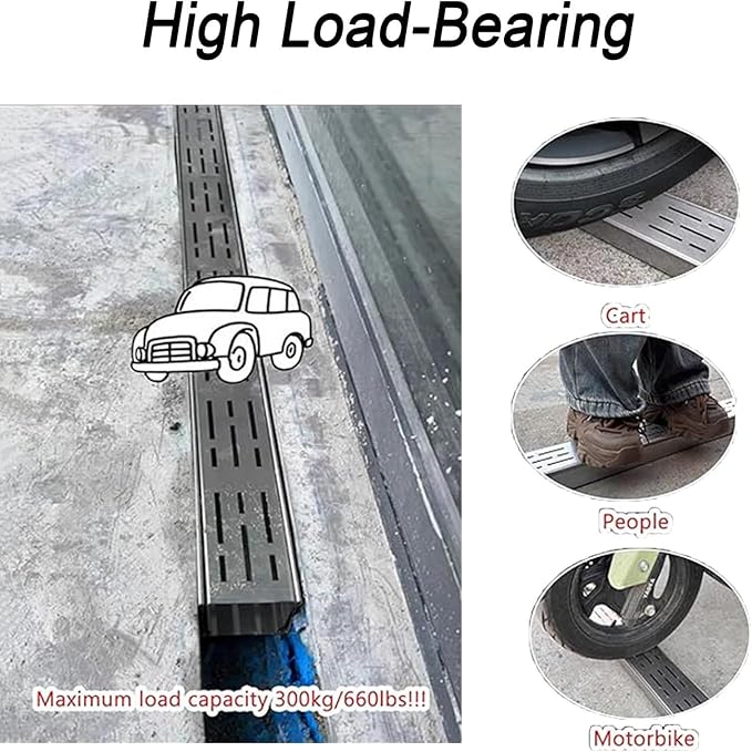 Channel Drains Narrow Pool Deck Drain Grate, 2 pcs 5 FT Long Under Trench Drainage System 304 Stainless Steel U Shaped Kit, Pipe for Outdoor Patio Balconies 118x4x2 in