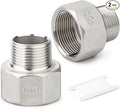 TAISHER 2PCS 304 Stainless Steel Pipe Fitting, Reducer Adapter, 1" NPT Male x 1-1/4" NPT Female