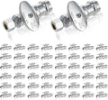 50-Pack GUOFIS Straight Stop Valve,1/2" Nominal Press Inlet x 3/8" OD Compression Outlet,1/4-Turn Shut-off Valve for Potable Water(Chrome Plated)(VALVE397-50Pack)