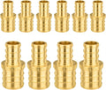 10-Pack PEX Fittings Niikappu 3/4"x1/2" Pex Straight Coupling, Brass Crimp Pipe Fittings for PEX Pipes, ASTM F1807