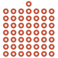 MECCANIXITY Silicone O-Ring 3mm ID 7mm OD 2mm Width Metric VMQ Sealing Gasket Replacement 50A Durometer for Plumbing Compressor Faucets Valves Repair (Red, Pack of 50)