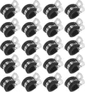 20-Pack Cable Clamps, 33/64 Inch/ 13 mm 304 Stainless Steel Rubber Cushioned Insulated Cable Clamp R Shape Metal Holder for Tube/Wire/Pipe/Loop Installation