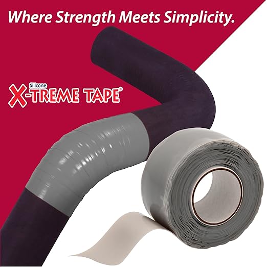 X-Treme Tape MOCAP Heavy Duty Electrical Tape, Self-Fusing Silicone Rubber, Waterproof & Insulating Flexible Tape, Electrical for Hose, Automotive, Outdoor & Repairs - 1" x 10ft Roll - Grey