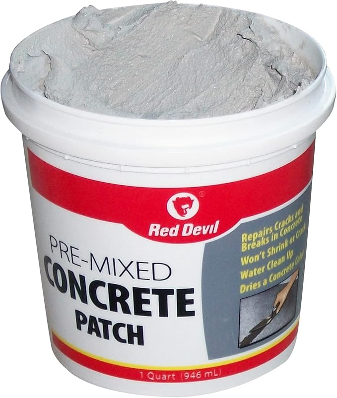 Red Devil 0641 Pre-Mixed Concrete Patch, 1 Gallon, Pack of 2, Gray, Made in USA