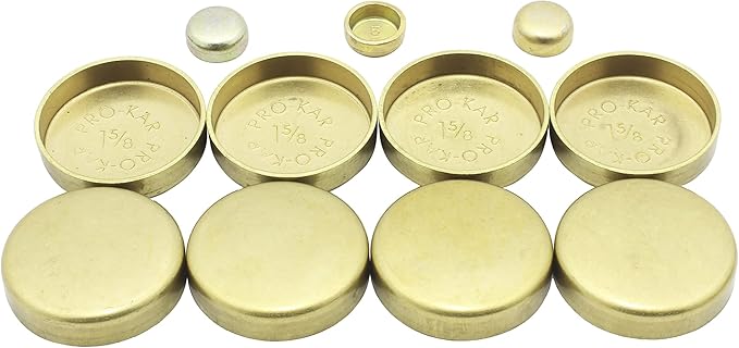 DNJ FPS1143 Brass Freeze Plug Set for 1995-2010 Chrysler, Dodge, Eagle, Plymouth 300, 300M, Avenger 3.5L V6 24V SOHC 3497cc