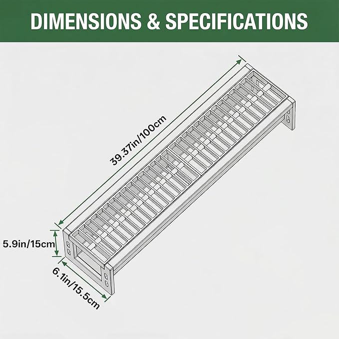 304 Stainless Steel Channel Drain, 39.4x6.1x5.9in Heavy-Duty Drain Kit, Trench Drainage System with Galvanized Steel Grate for Outdoor, Driveway, Garage, Yard