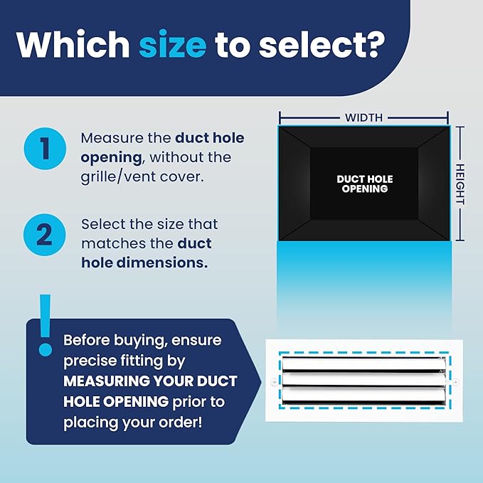 4x12 Inch (Duct Opening) Aluminum 1-Way Air Flow Vent – HVAC Vent Cover for Wall or Ceiling – Quiet HVAC Wall Register with Multi-Shutter Damper – Adjustable Curved Blade - Plastic Seal for Tight Fit