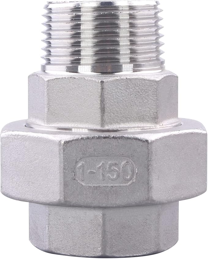 Cast Pipe Fittings Union - 1" NPT Female x 1" NPT Male Stainless Steel 304 Fitting,Class 150