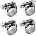 TT Heavy Duty Hose Clamps, 304 Stainless Steel T-Bolt Clamp, Adjustable Range 29-31 mm, Solid T-nuts and Wide Band for Automotive Hose Clamps (1.14-1.22 inch, 4 pack)