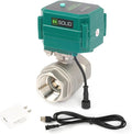 U.S. Solid 1-1/4" Smart Motorized Ball Valve - Stainless Steel Remote App Mobile-control Electrical Ball Valve with Manual Switch, Plug Connection